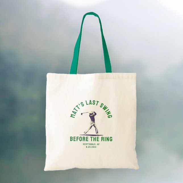 Tote Bag Fête De Bachelor Personnalisée Favoriser Golf Voya (Créateur téléchargé)