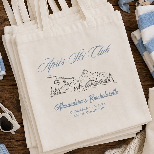 Tote Bag Fête de Bachelorette Après Ski  (Créateur téléchargé)