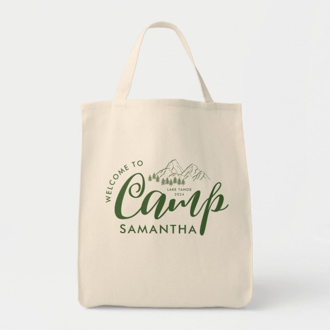 Tote Bag Fête de Bachelorette de Camp sur Mesure Moderne Ru (Devant)