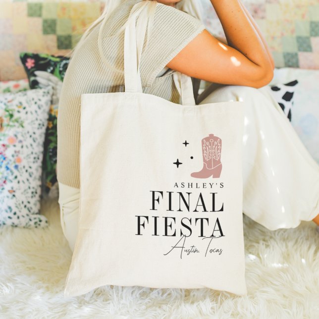 Tote Bag Fête de Bachelorette de la Dernière Fiesta en Bott (Créateur téléchargé)