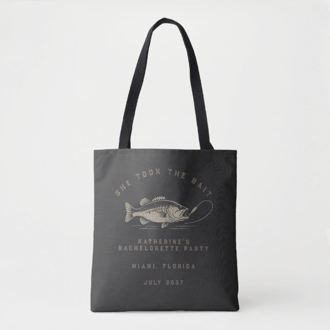 Tote Bag Fête de Bachelorette sur le thème des poissons per (Devant)