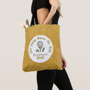 Tote Bag Fête de Golf de Jeune Fille à Personnaliser Paille