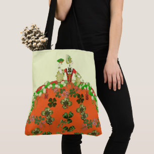TOTE BAG FÊTE DE LA SAINT-PATRICK LADY ORANGE ET TRÈFLES