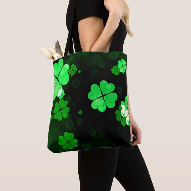 Tote Bag Fête de la Saint-Patrick shamrock (De près)