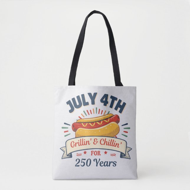 Tote Bag Fête de l'Indépendance 4 juillet Unique (Devant)