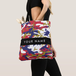Tote Bag Fête de l'Indépendance Camouflage Votre nom Person