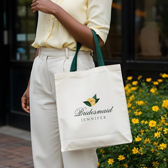 Tote Bag Fête de Mariage Florale Fleur de citron (Lemon Blossom Floral Wedding Party Tote Bag)