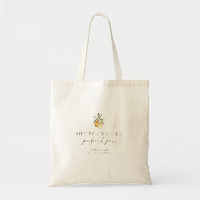 Tote Bag Fête de mariage thème poire florale parfaite (Devant)