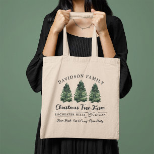 Tote Bag Fête de Noël de famille personnalisée