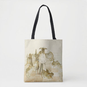 Tote Bag Fête de Noël des lapins par Beatrix Potter