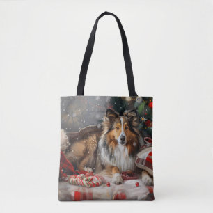 Tote Bag Fête de Noël du Berger des Shetland