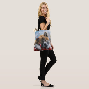 Tote Bag Fête de Noël du chien Akita
