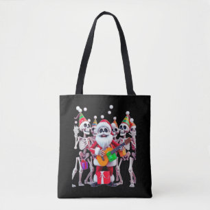 Tote Bag **Fête de Noël squelette – Squelette de Noël 3D dr
