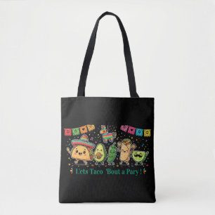 Tote Bag Fête de nourriture mexicaine Kawaii mignonne - Tac