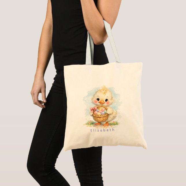 Tote Bag Fête de Pâques Caneton Mignon (Devant (produit))