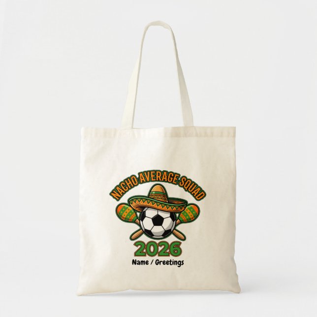 Tote Bag Fête de soccer 2026 de l'Équipe pas si moyenne de  (Devant)