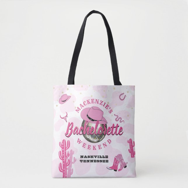 Tote Bag Fête de week-end de jeune fille de Cowgirl Disco (Devant)
