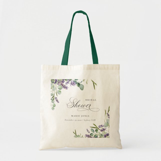 Tote Bag Fête des mariées de feuillage feuilleté Lavender E (Devant)