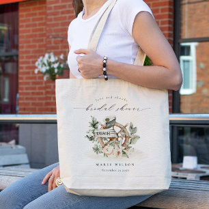 Tote Bag Fête des mariées florale de la roue d'Ancre marine