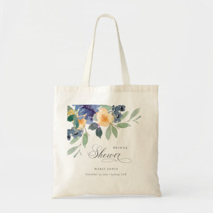 Tote Bag Fête des mariées florale rustique jaune joyeux