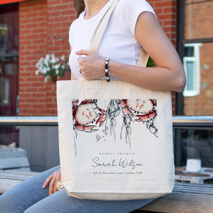 Tote Bag Fête des mariées nautique du crabe sous-marin de l