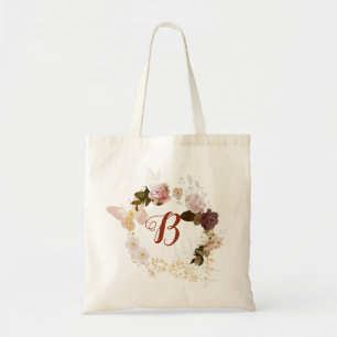 Tote Bag Fête des mariées PixDezines Aquarelle Fleurs d'aut