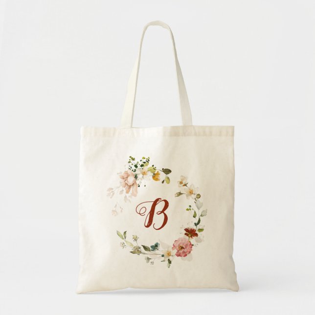 Tote Bag Fête des mariées PixDezines H2 Fall Garden Flowers (Devant)