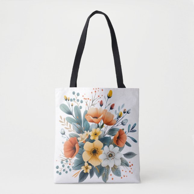 Tote Bag Fête des Mères Boho Fleurs Clipart-61983 (Devant)
