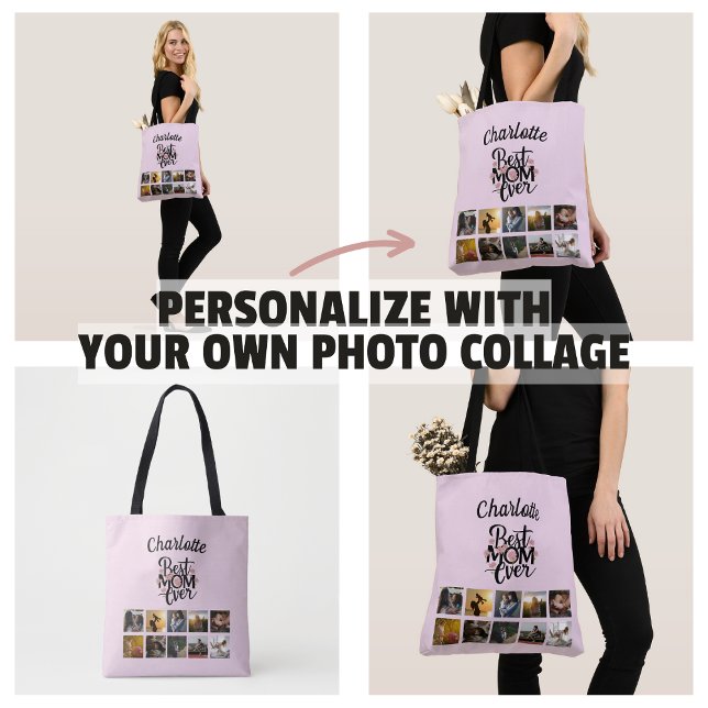 Tote Bag Fête des mères Collage photo Best Mom Ever Keepsak (Mothers Day Photo Collage Best Mom Ever Keepsake Tote Bag
)