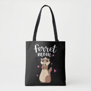 Tote Bag Fête des Mères Femme Mignonne Belette Furet Maman