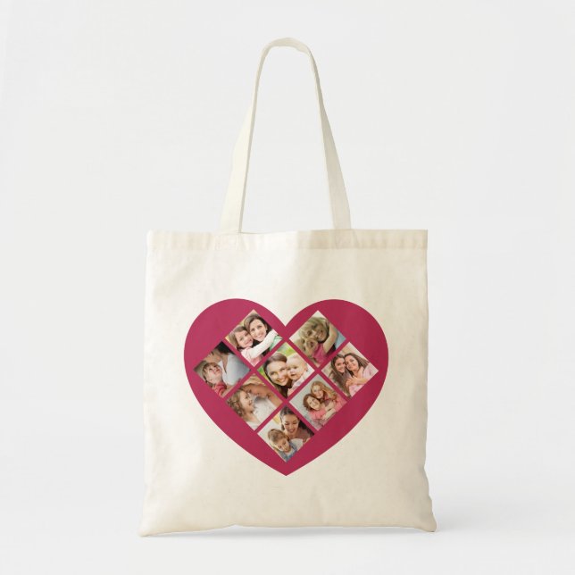 Tote Bag Fête des mères Love Photo Collage (Devant)