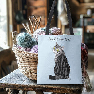 Tote Bag Fête des mères Tabby Cat