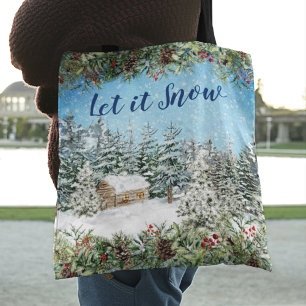 Tote Bag Fête des neiges d'hiver Bois