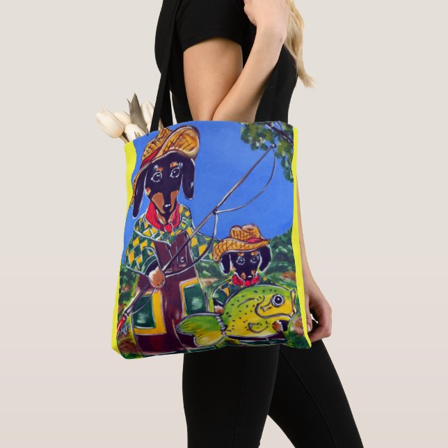 TOTE BAG FÊTE DES PÈRES DACHSHUND  (De près)