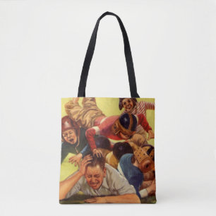 Tote Bag Fête des Pères vintage, enfants de football et chi