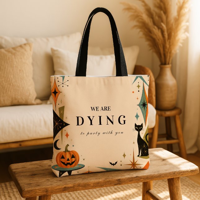 Tote Bag Fête d'Halloween Rétro Élégante (Créateur téléchargé)