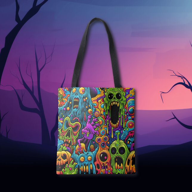 Tote Bag Fête d'Halloween | Zombie et monstres (Créateur téléchargé)