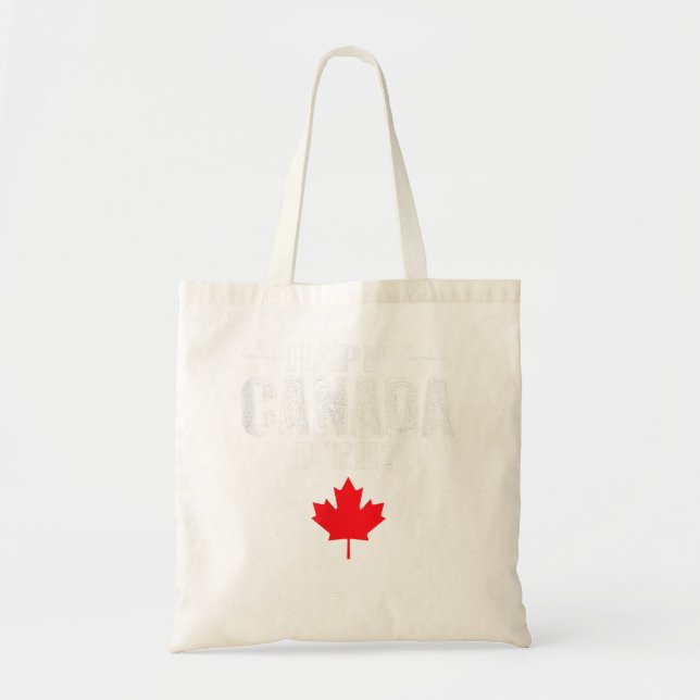 Tote Bag Fête du Canada Joyeux Canada DEh Feuille d'érable  (Devant)