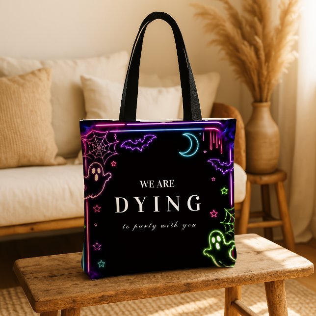 Tote Bag Fête élégante d'Halloween néon (Créateur téléchargé)