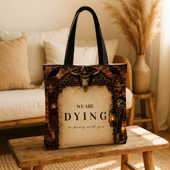 Tote Bag Fête élégante d'Halloween western (Créateur téléchargé)