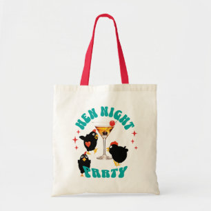 Tote Bag Fête nocturne des poules drôles Poulet drôle