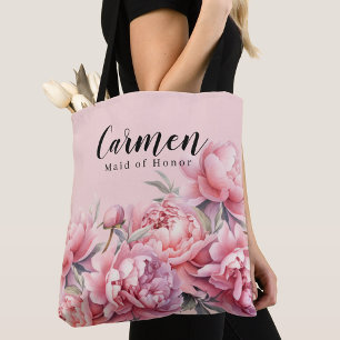 Tote Bag Fête nuptiale moderne Aquarelle rose pâle