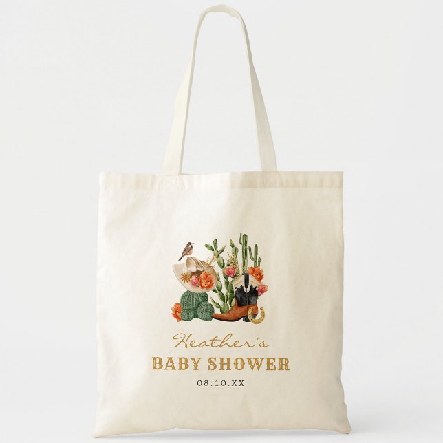 Tote Bag Fête prénatale occidentale (Boho Western Baby Shower Tote Bag by Painted Paperie
)