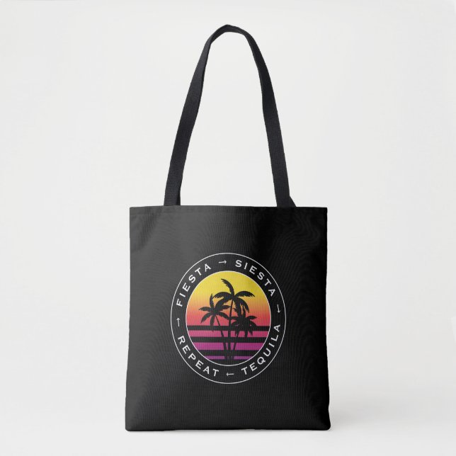 Tote Bag Fête Sieste Tequila Répète Enterrement de Vie de J (Devant)