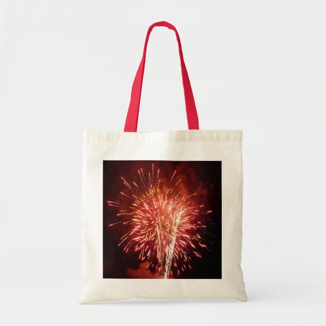Tote Bag Feu d'artifice rouge, blanc et bleu II patriotique (Devant)