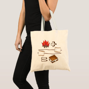 Tote Bag Feu de camp + Marshmallow grillé = Camp S'mores