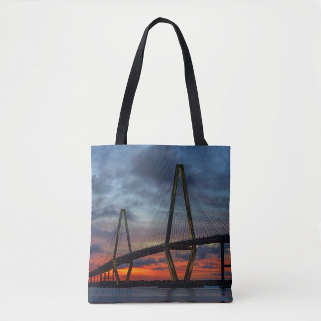 Tote Bag Feu de Charleston comme coucher de soleil (Devant)