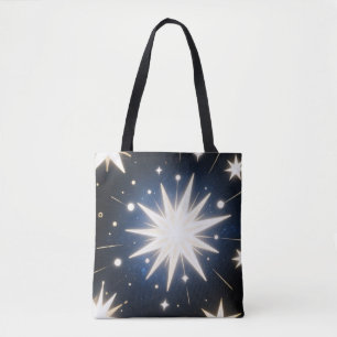 Tote Bag Feu de lumière, Motif cosmique radiant