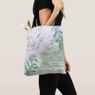 Tote Bag Feuille botanique florale abstraite moderne tendan