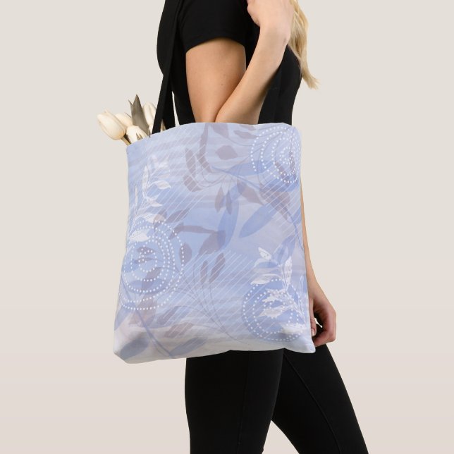 Tote Bag Feuille botanique florale abstraite moderne tendan (De près)